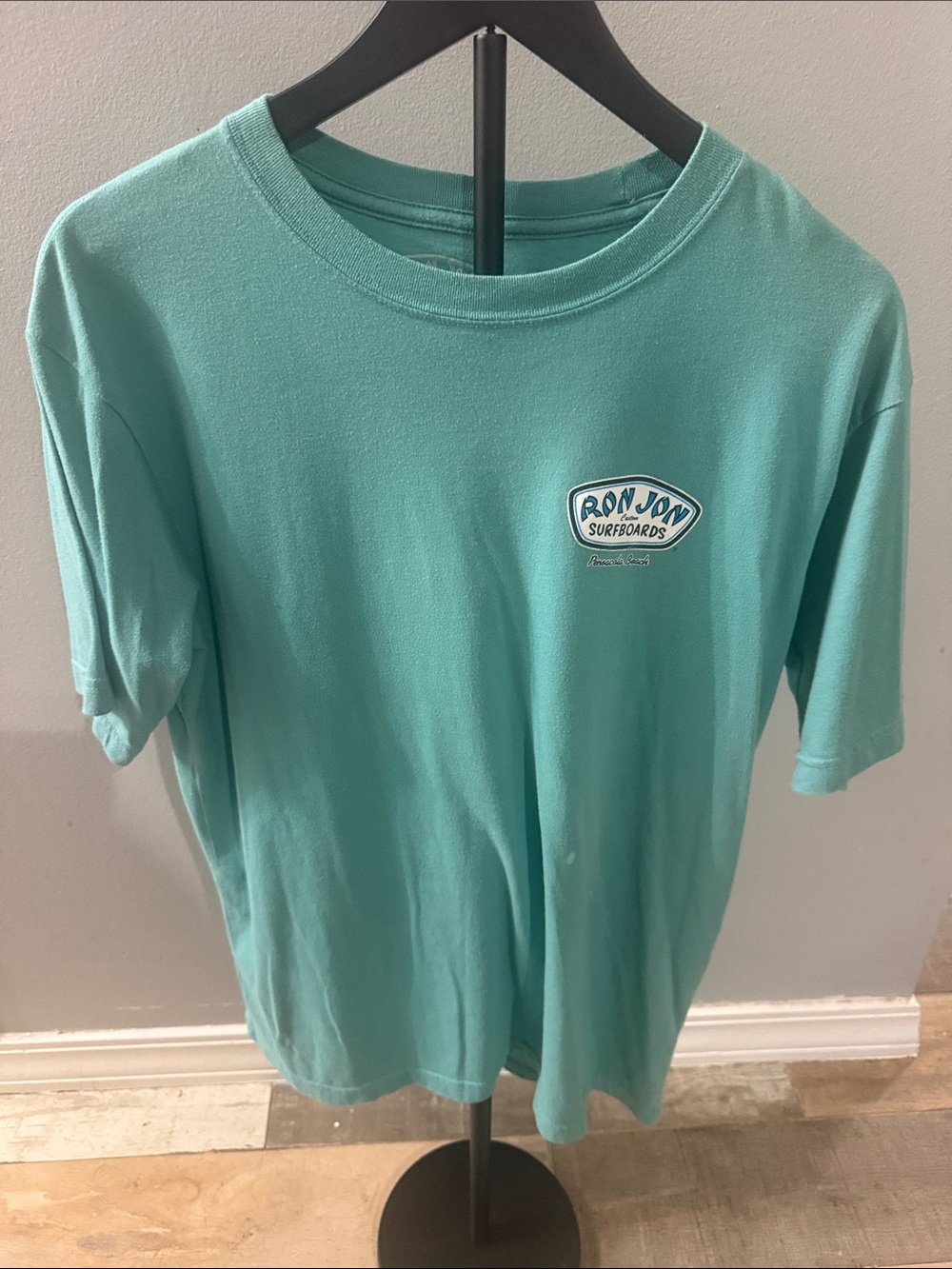 Ron Jon women’s Aqua Short Sleeve Tee with Surf Logo